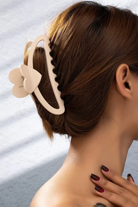 The Rilynn Heart Crescent Hair Claw Clip