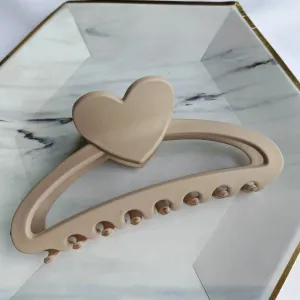 The Rilynn Heart Crescent Hair Claw Clip