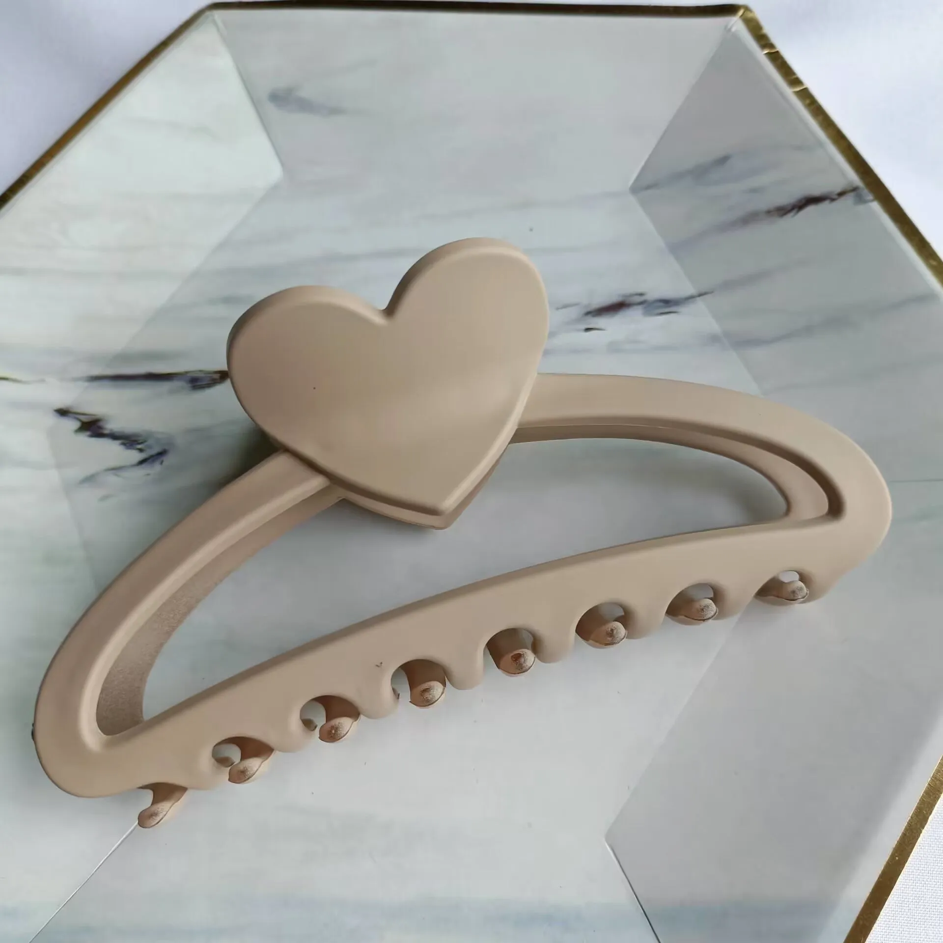 The Rilynn Heart Crescent Hair Claw Clip