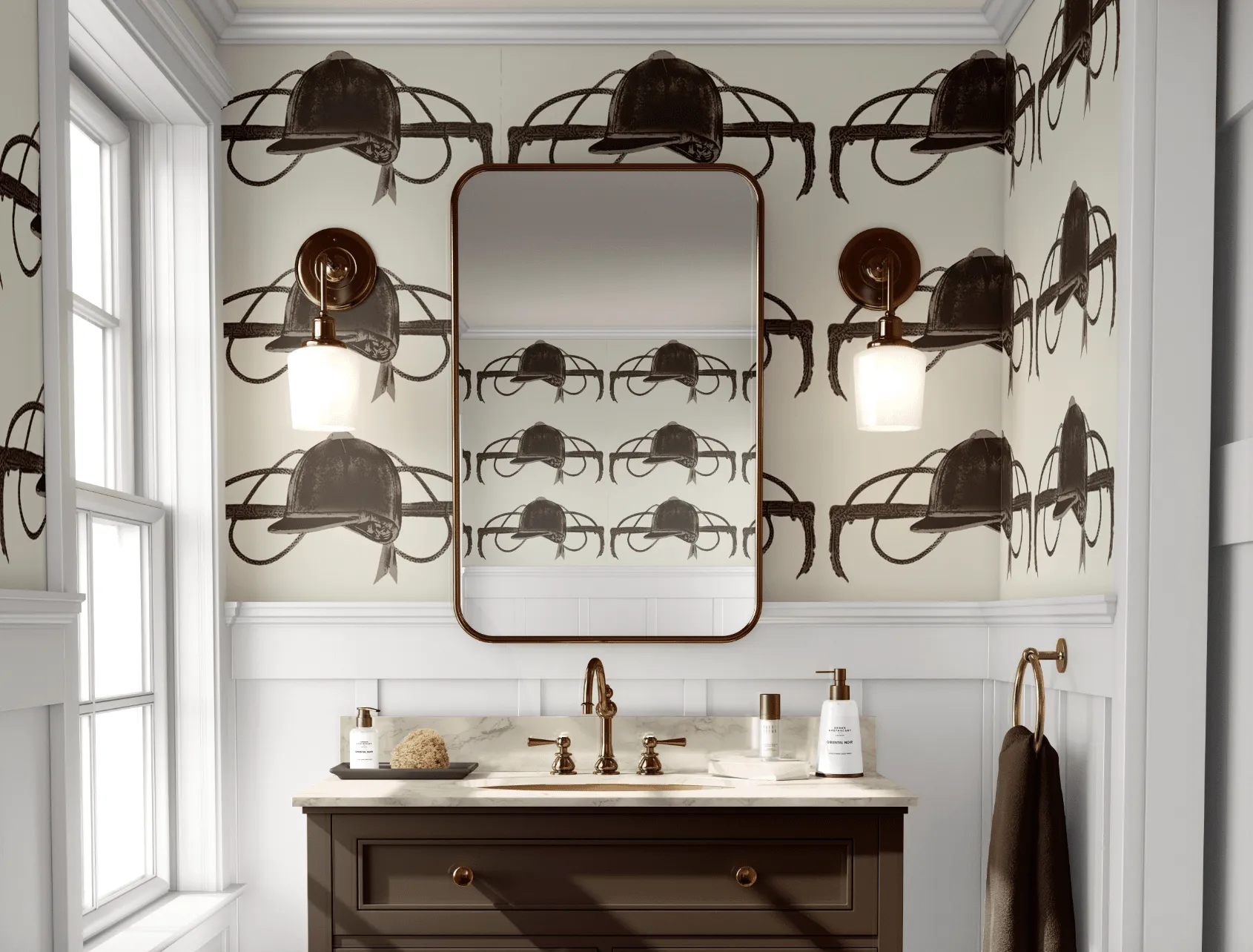 THORNTON HILL WALLPAPER IN COCOA