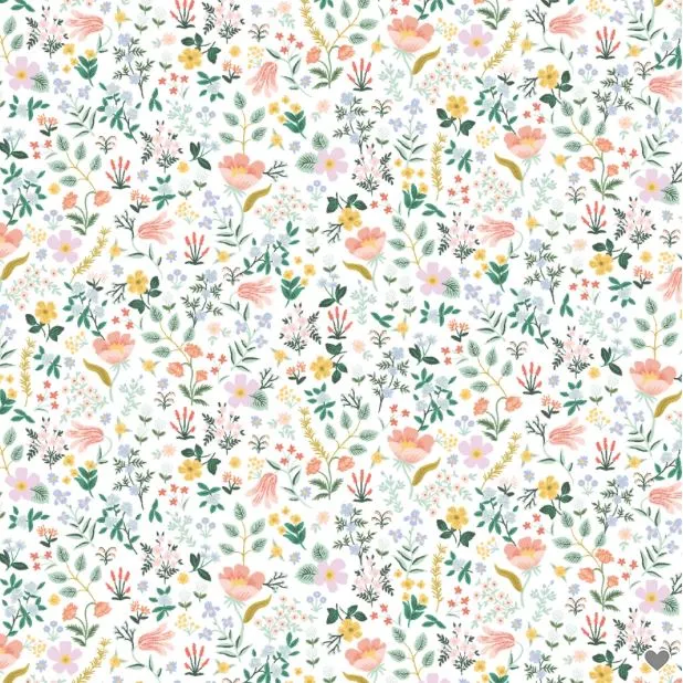 Tissu coton - CURIO Small Flowers - White- RIFLE PAPER AND CO (vendu x10cm) (Copie)