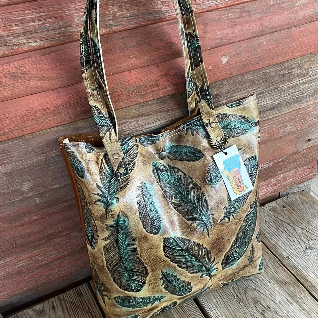 Trisha - Blank Slate w/ Turq. Patina Feather