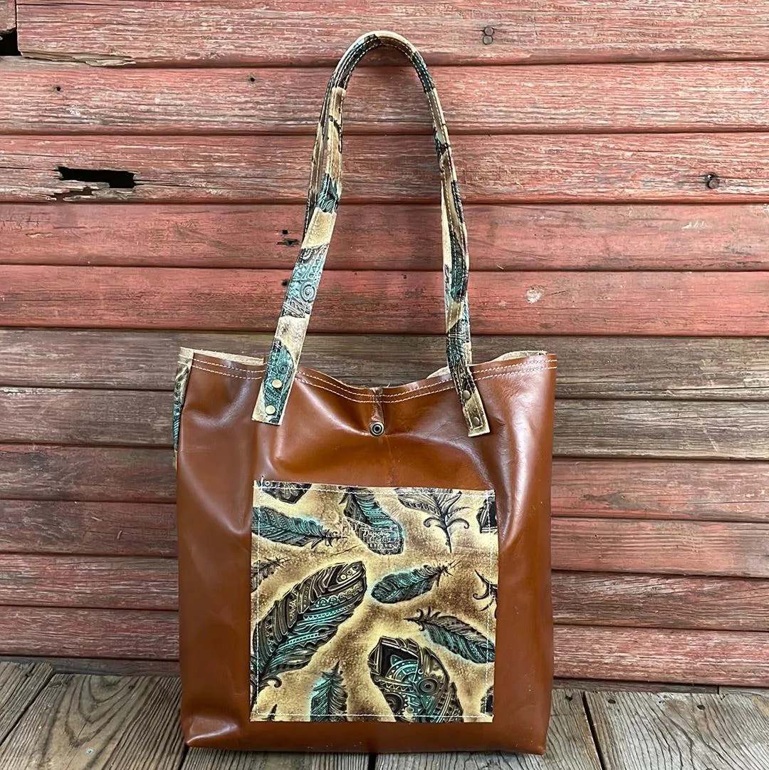 Trisha - Blank Slate w/ Turq. Patina Feather