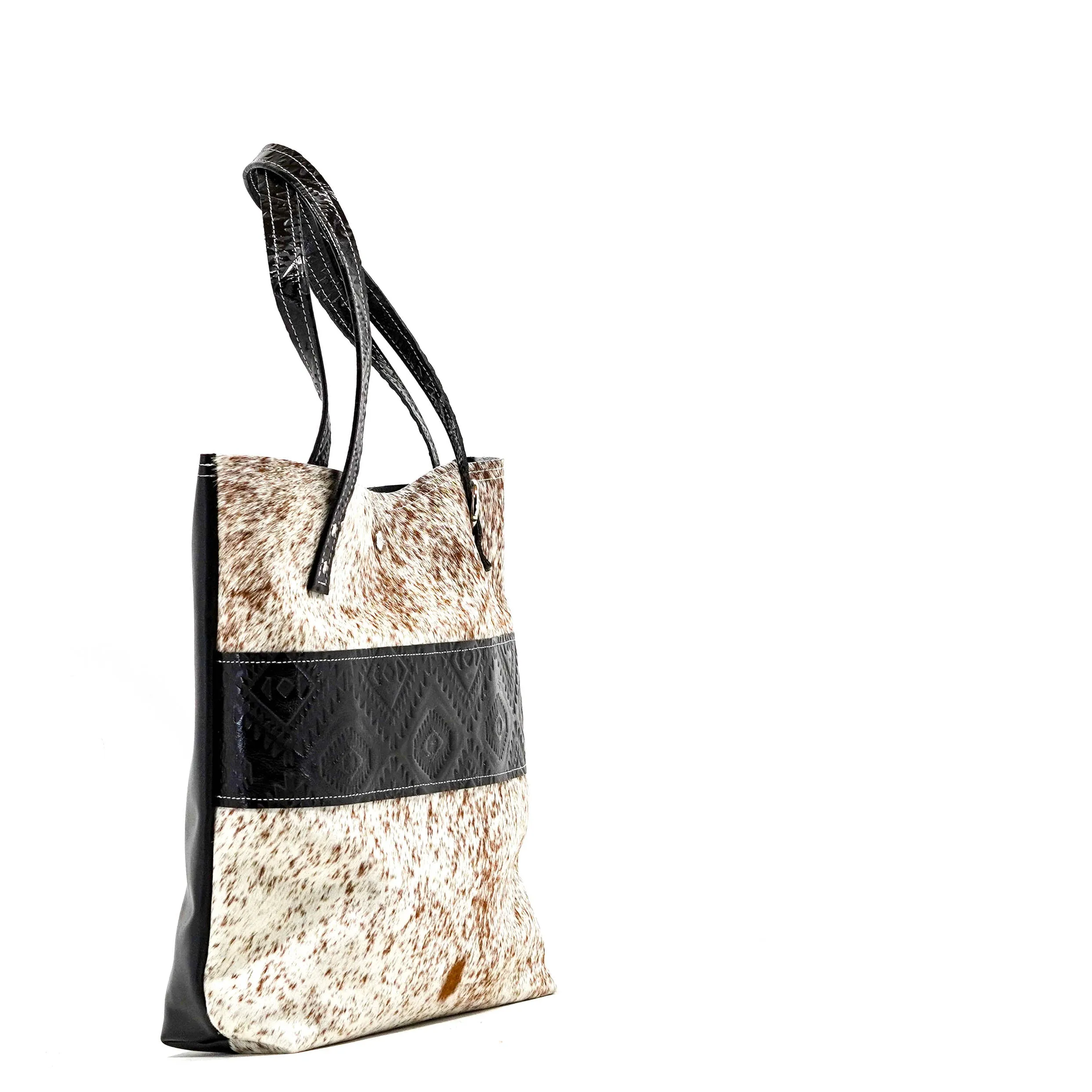Trisha - Chocolate & White w/ Onyx Aztec