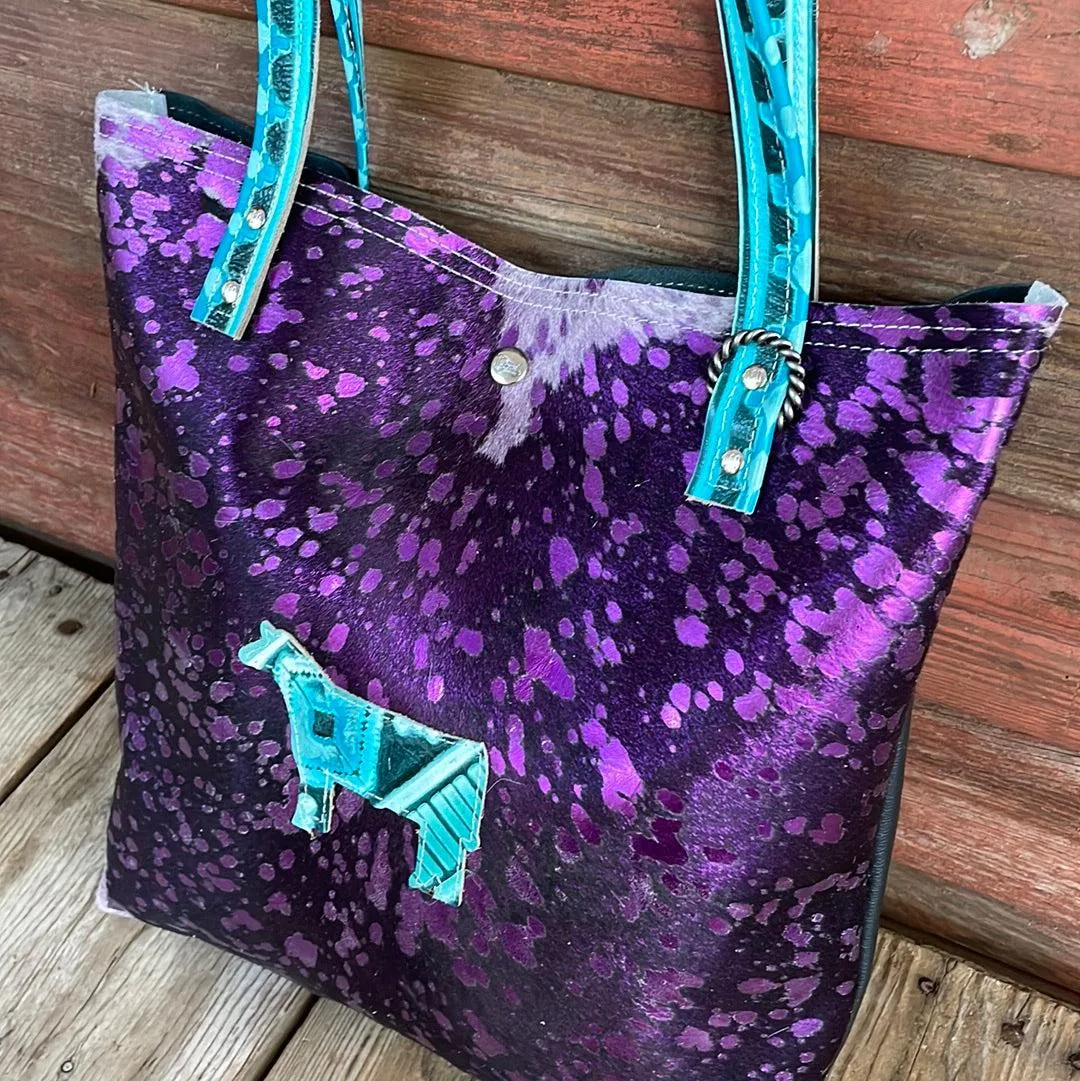 Trisha - Purple Acid w/ Glacier Park Navajo Cow