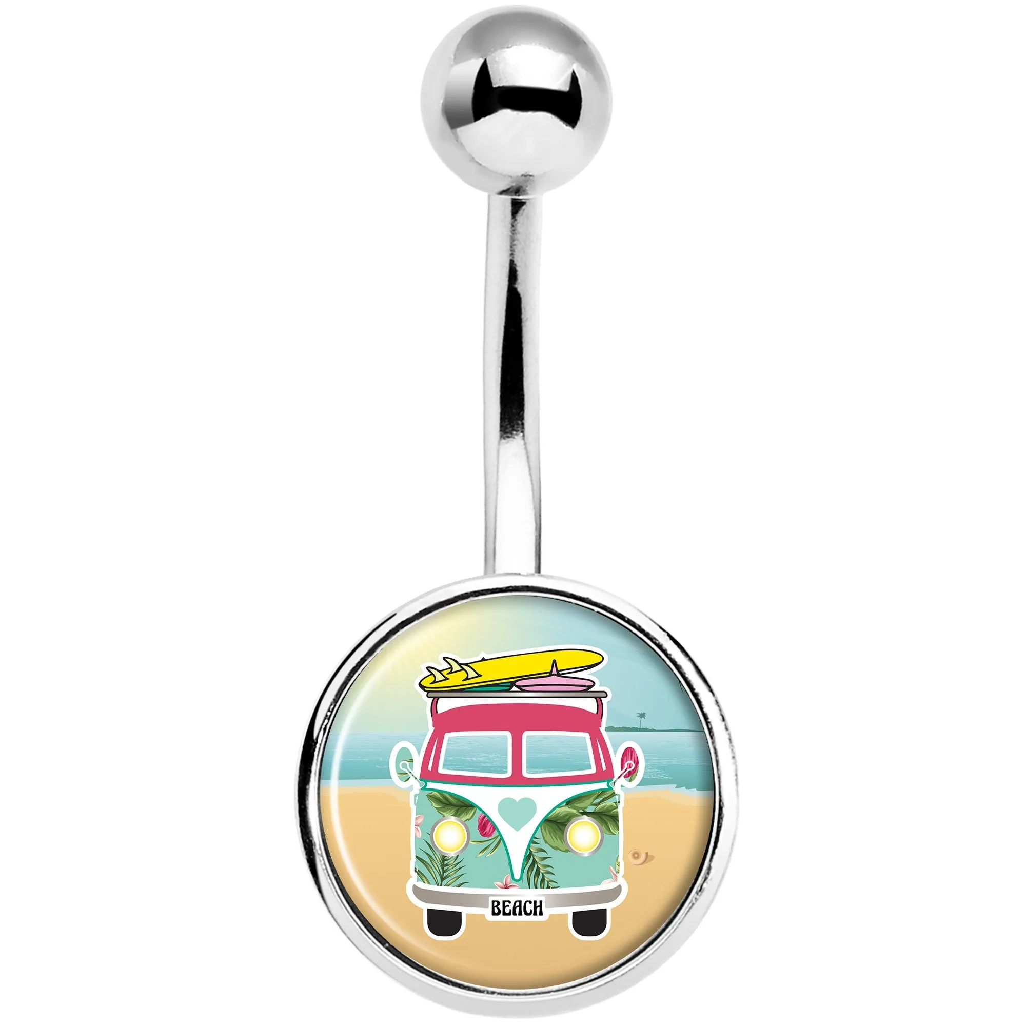 Tropical Beach Cruiser Belly Ring
