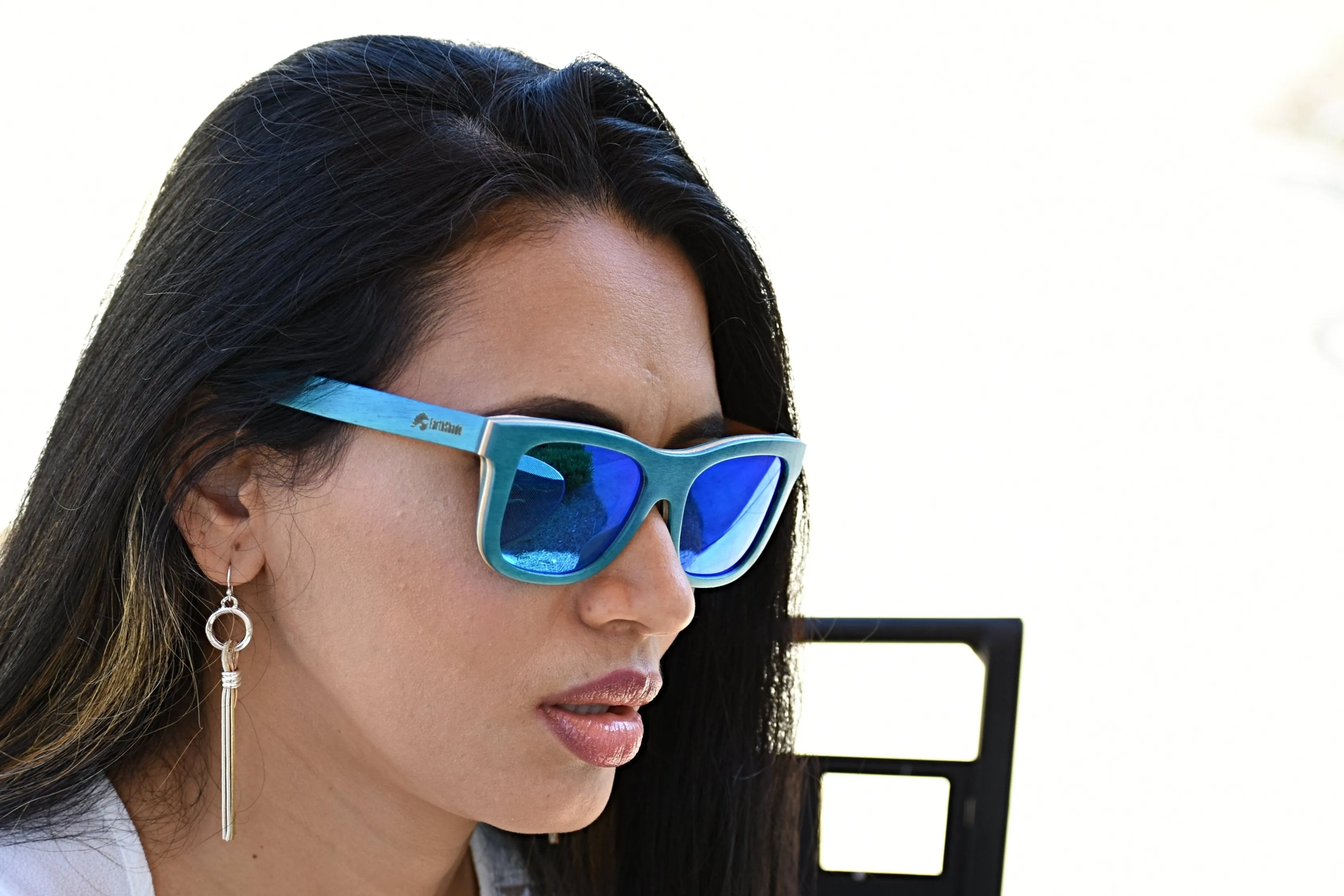 Tropical Blue Wood Sunglasses - Caribe