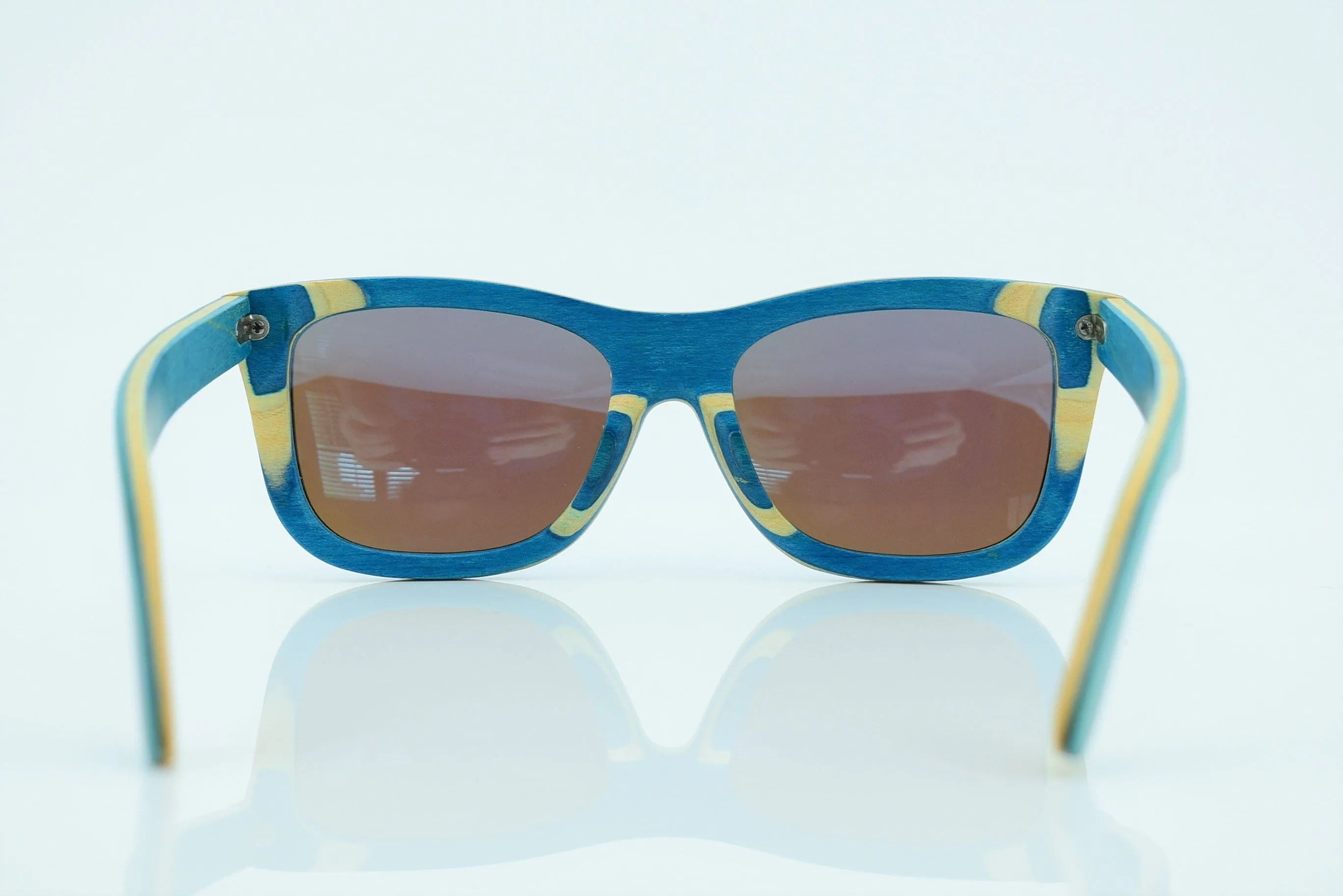 Tropical Blue Wood Sunglasses - Caribe