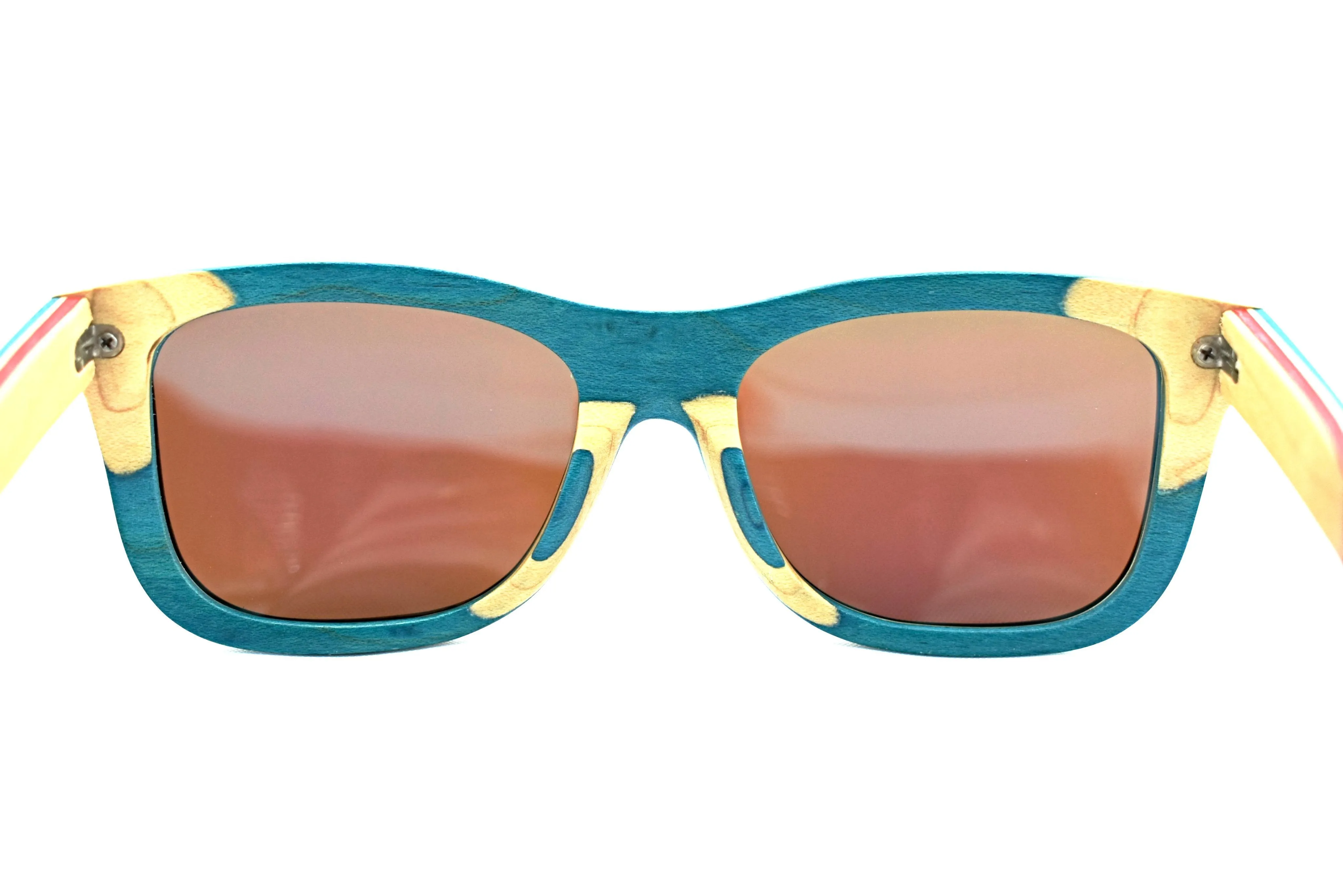 Tropical Blue Wood Sunglasses - Caribe