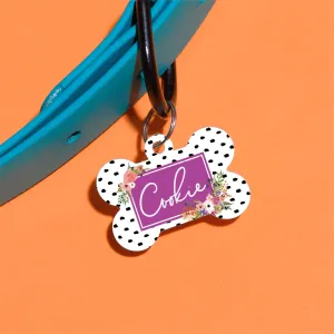Tropical Floral Pet ID Tag
