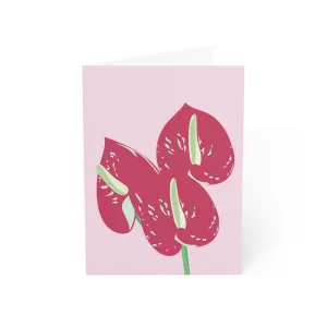 Tropical Flowers Greeting Cards - Anthurium