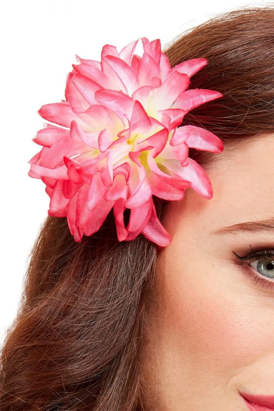 Tropical Hawaiian Flower Hair Clip