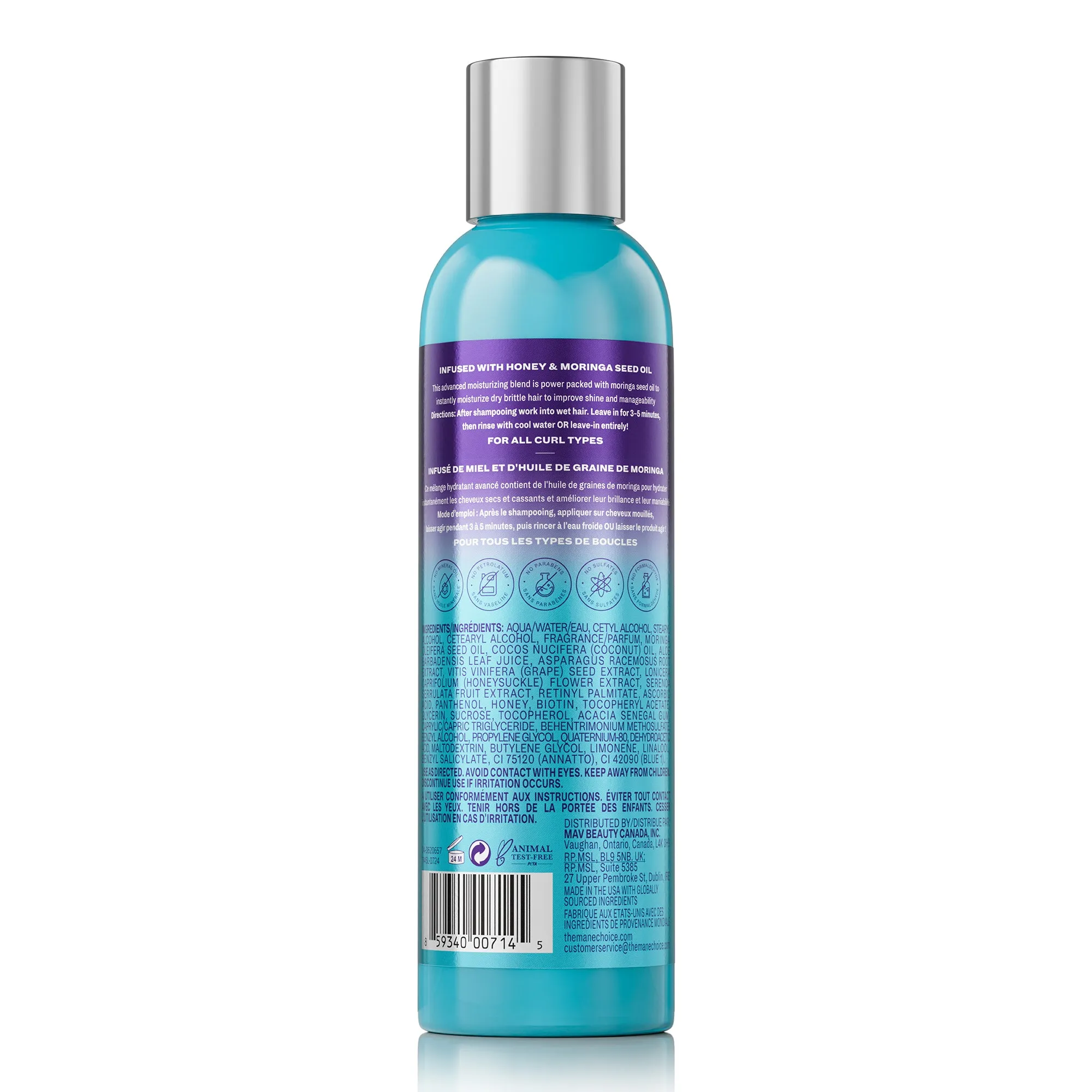 Tropical Moringa Sweet Oil & Honey Endless Moisture Rinse Out or Leave-In Conditioner