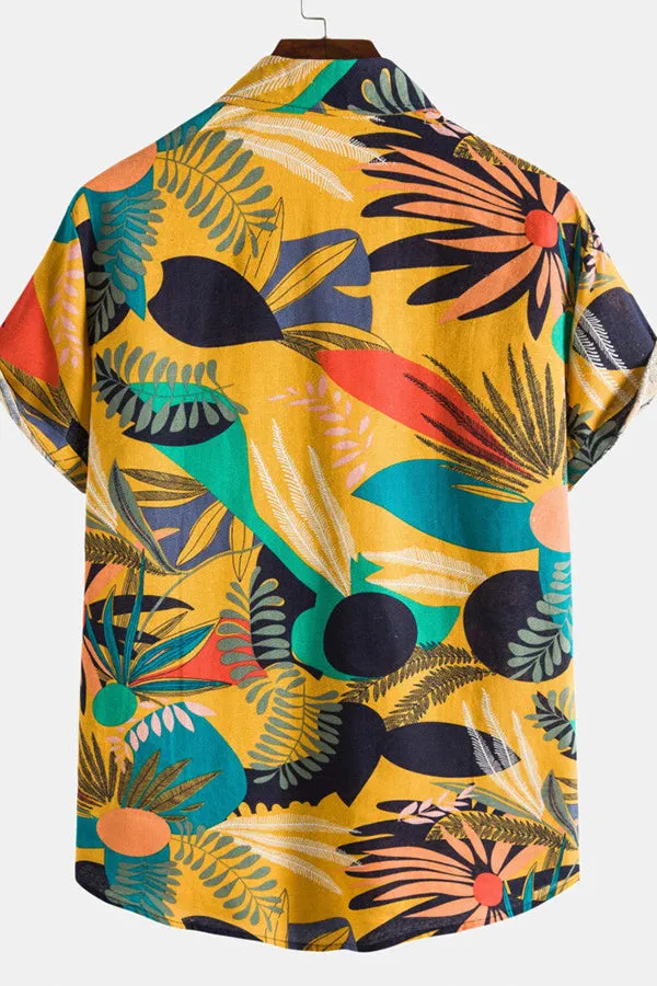 Tropical Plants Cotton Shirts