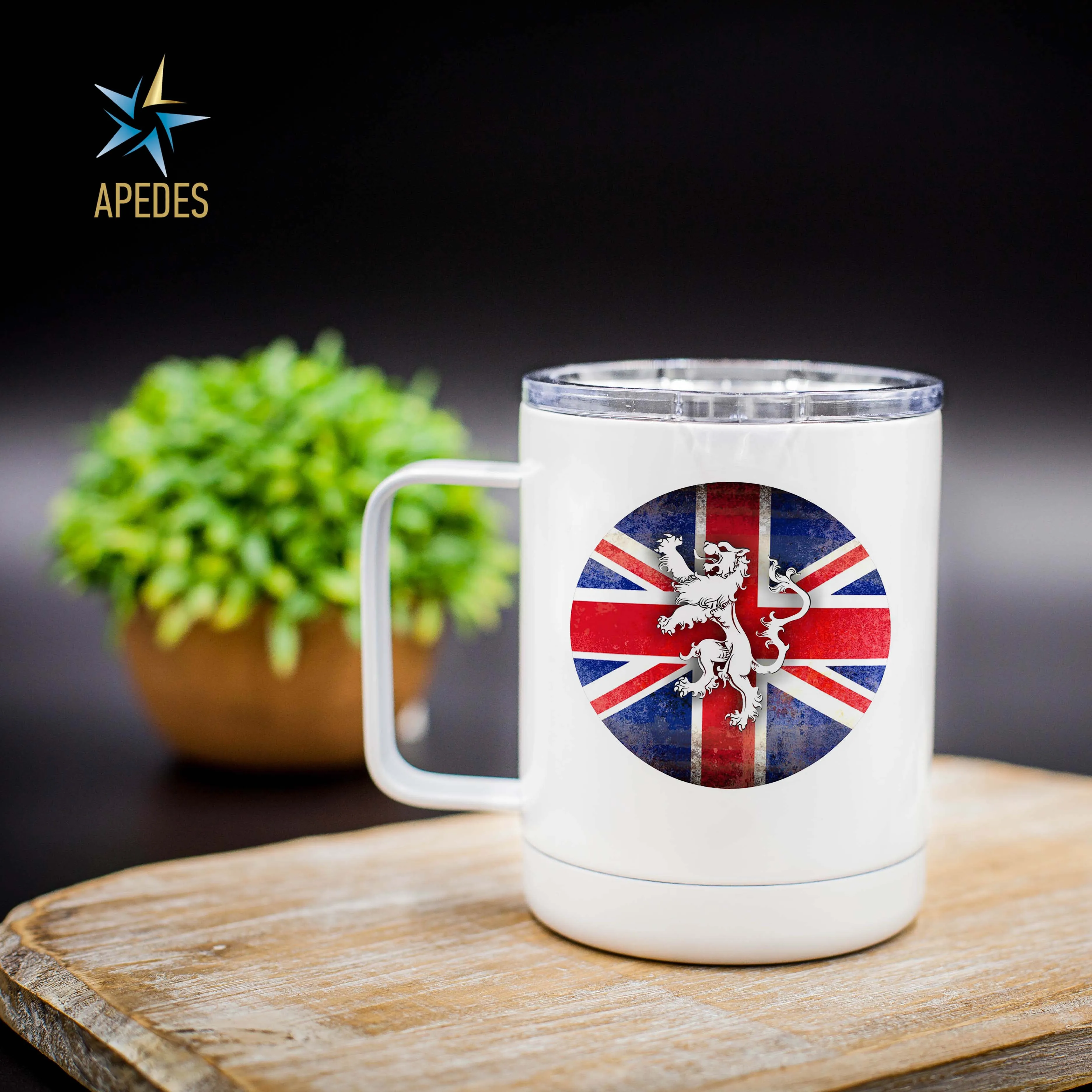 United Kingdom of Great Britain Flag Stainless Steel Travel Mug 13 OZ