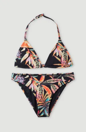 Venice Beach Party Bikini | Black Tropical Flower