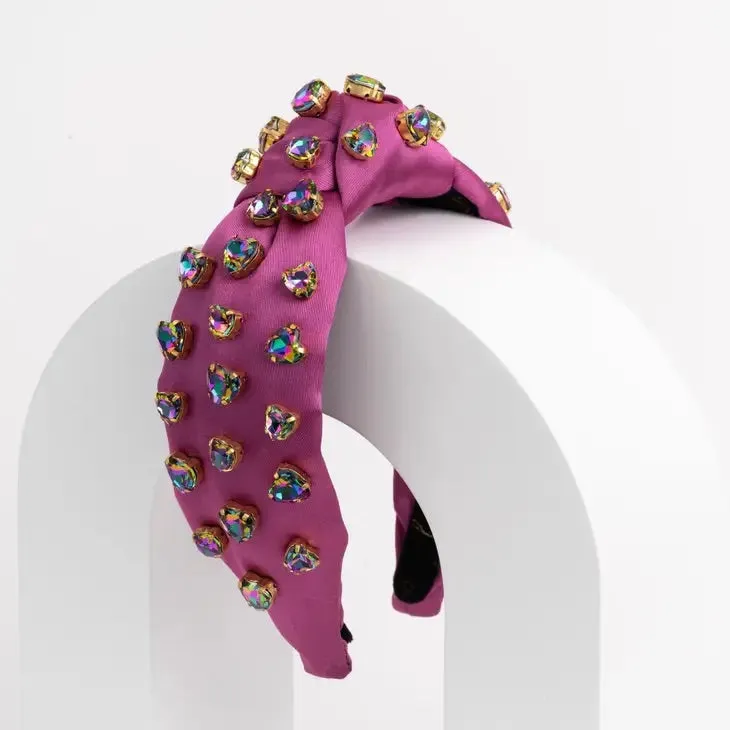 Volcano Rainbow Hearts Headband