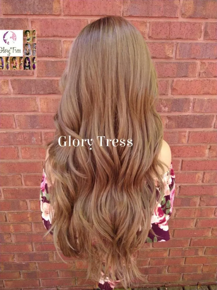 Wavy Lace Front Wig, Ombre Dark Ash Blonde Wig, Blonde Wig, Glory Tress Wigs, Wigs, Wig, Heat Safe, On Sale  // AMAZING