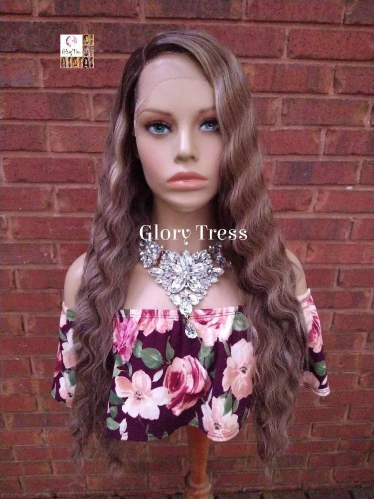 Wavy Lace Front Wig, Wavy Wig, Ombre Ash Blonde Wig, Blonde Wig,  Glory Tress, Wigs, Wig, New Arrival // YOU'RE BRILLIANT
