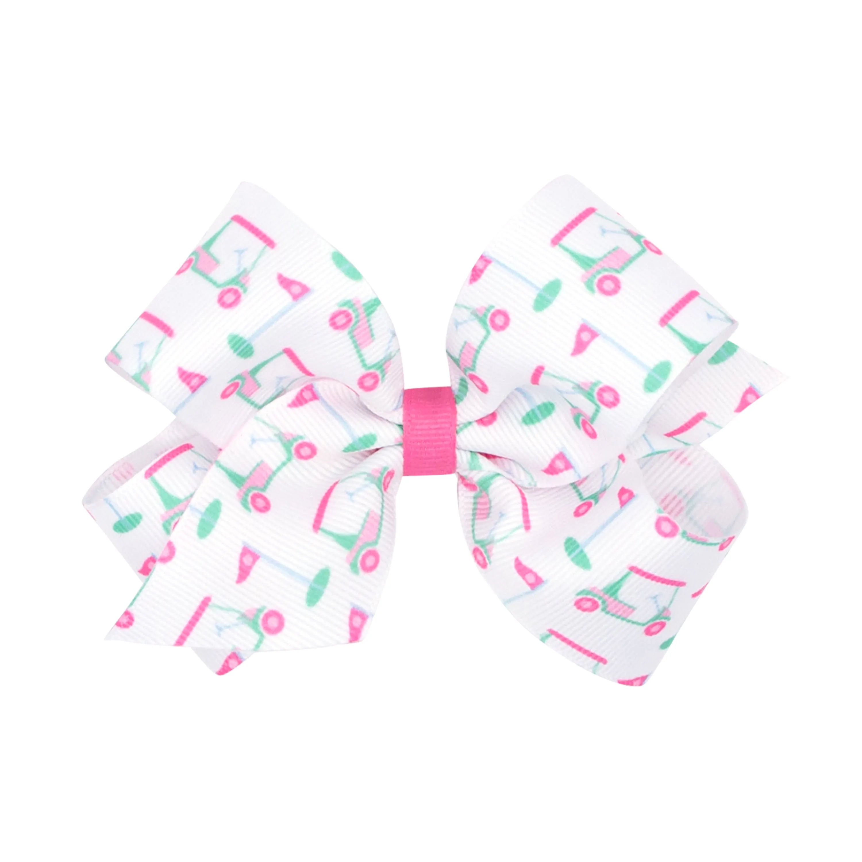 Wee Ones Golf Print Grosgrain Hair Bow on Clippie