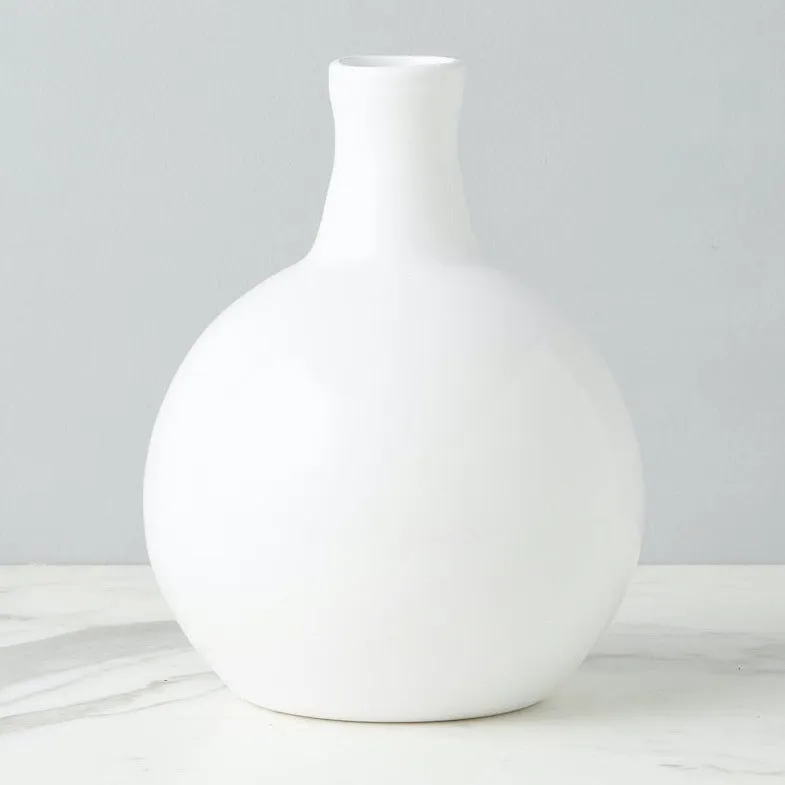 White Round Bottom Flask (2 Sizes)