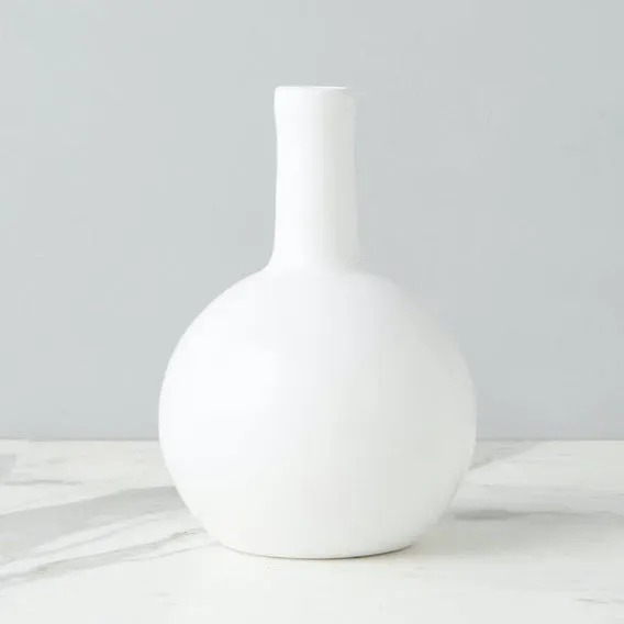 White Round Bottom Flask (2 Sizes)