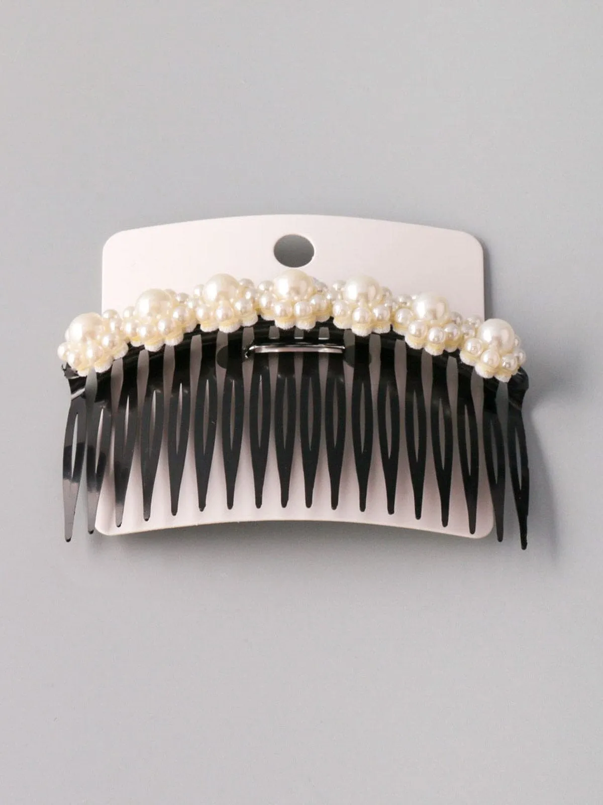 WOMEN'S WHITE FLOWERS HAIR COMB CLIP