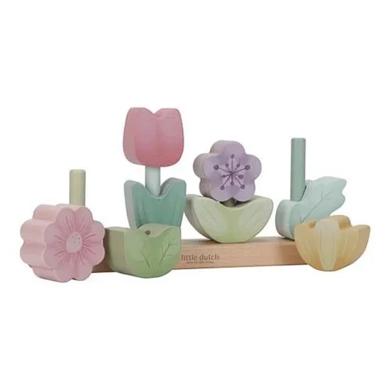 Wooden Stacking Puzzle Flowers - Fairy Garden, Little Dutch