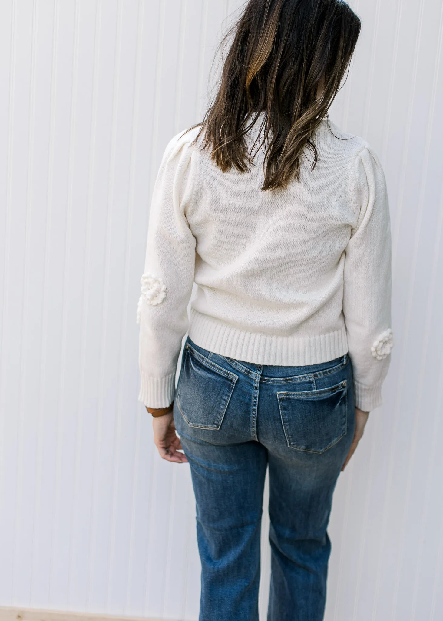 XZ Floral Applique Sweater