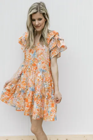 XZ Orange Flowers Dress