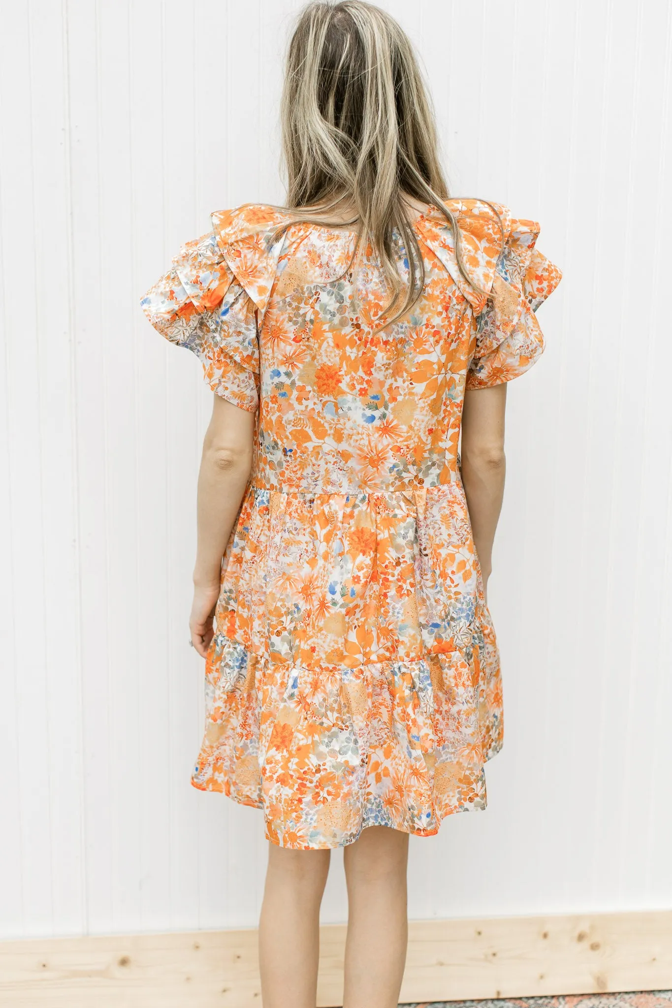 XZ Orange Flowers Dress