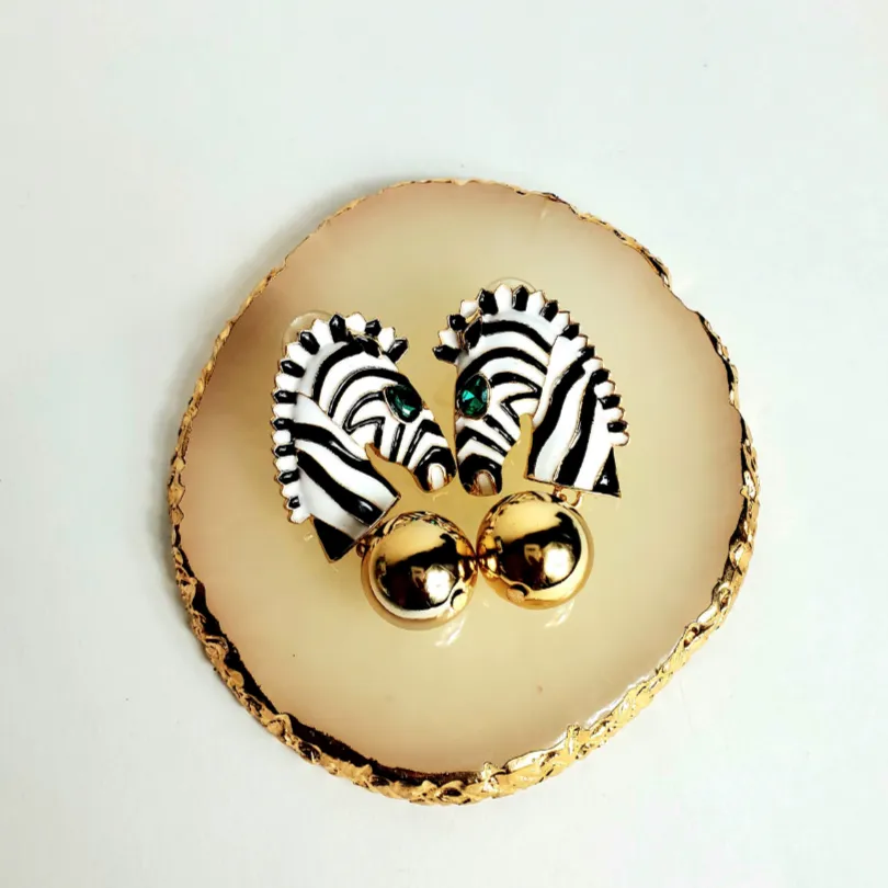 Zebra Earrings