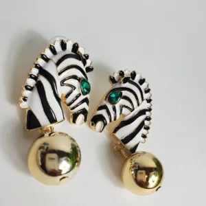 Zebra Earrings