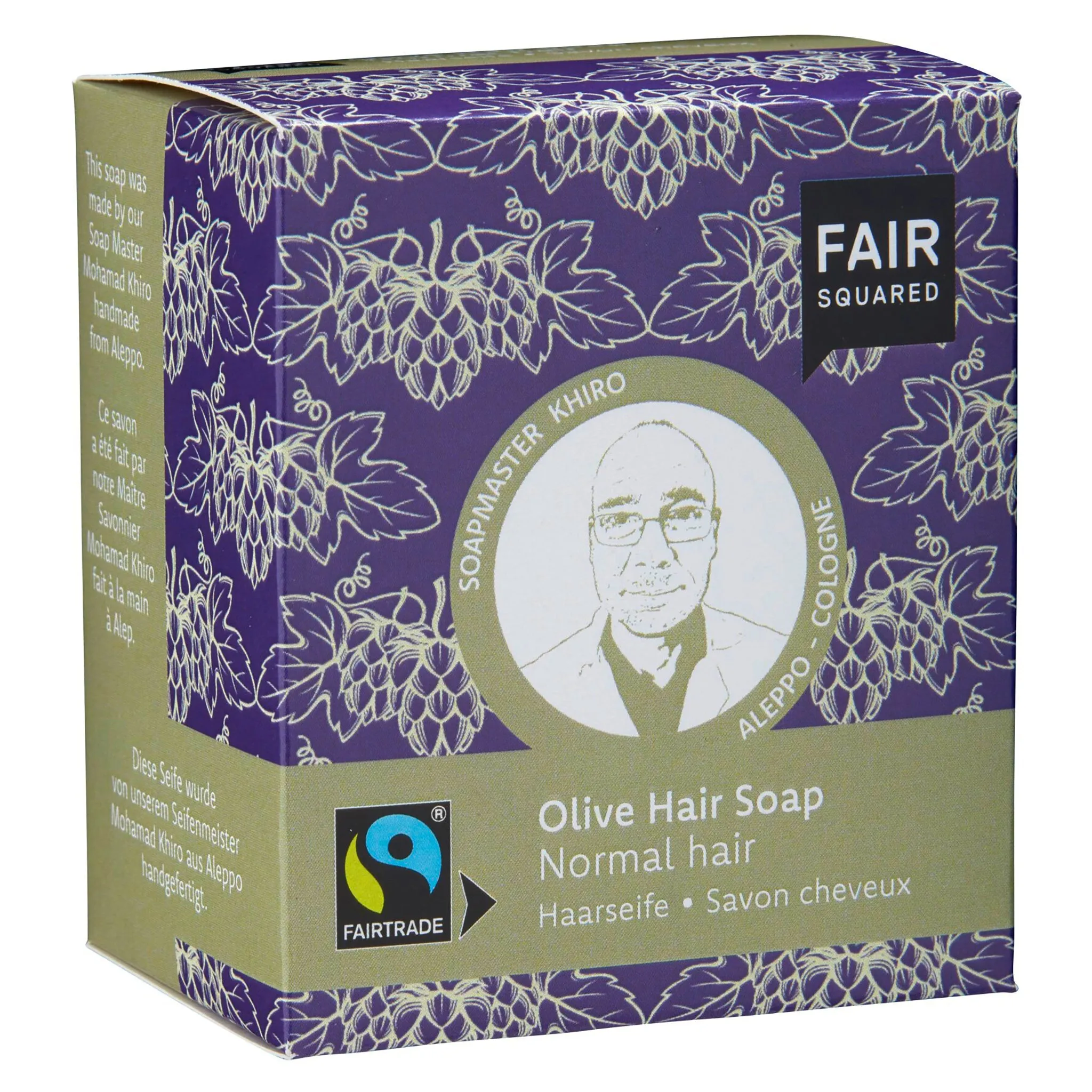 ZERO WASTE | Olive Hair Soap with Cotton Soap Bag - For Normal Hair