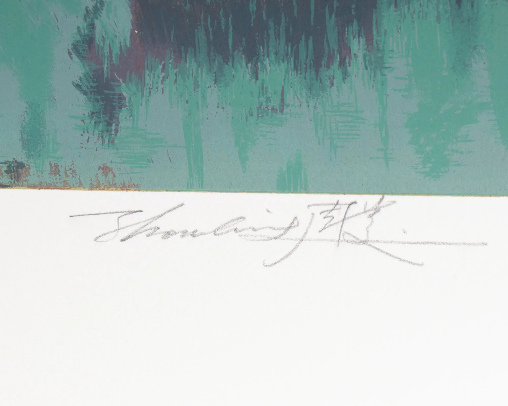 Zhou Ling Signed 1990 “Quiet Moment” Artist’s Proof Serigraph